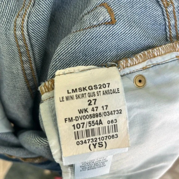 FRAME Denim Mini Jean Skirt Size 27 - Picture 6 of 6